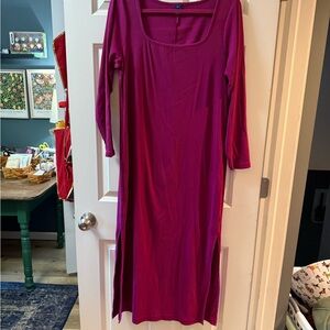 Old Navy Fuchsia Long Sleeve Dress